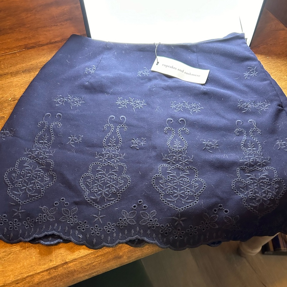 Cupcakes and Cashmere Navy Skirt